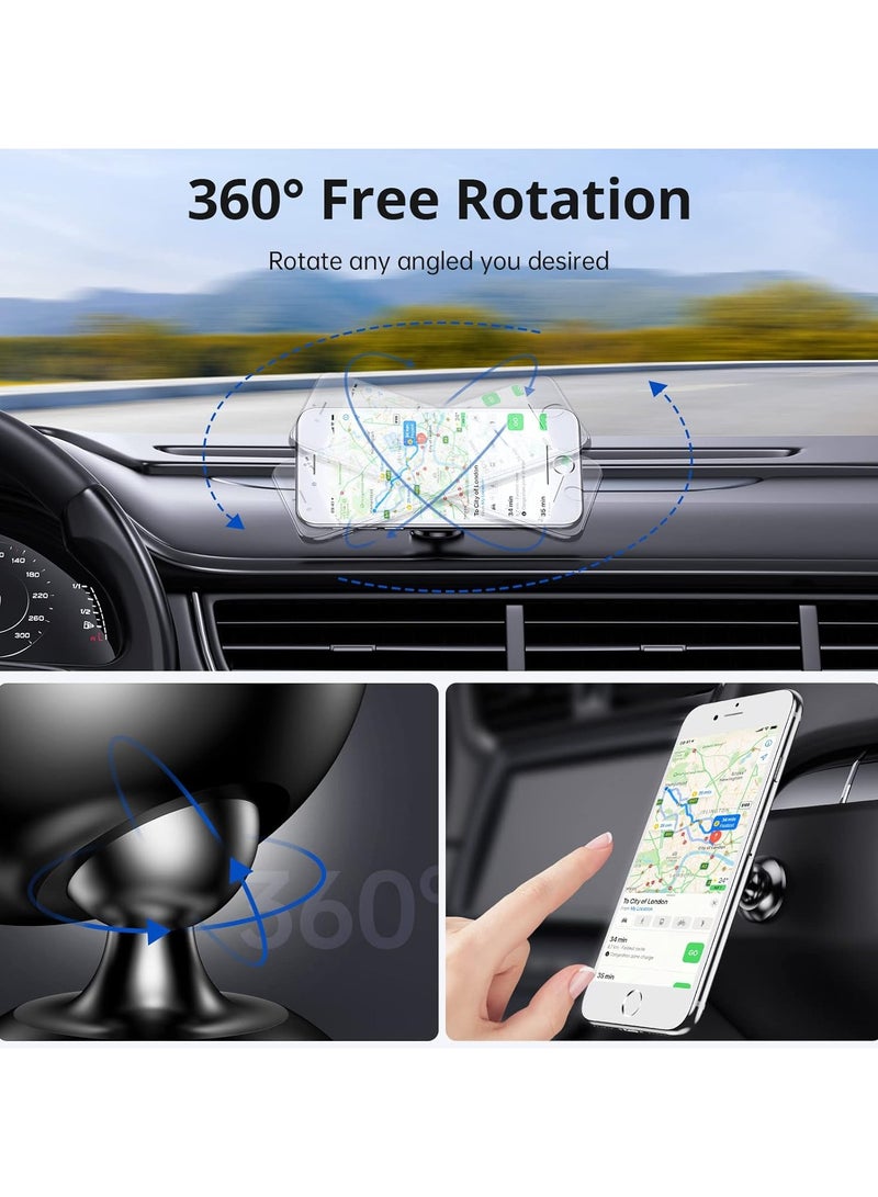Magsafe Car Mount Magnetic Car Phone Holder for Dashboard Super Strong N52 Magnets 360° Adjustable Magnet Cell Phone Mount Compatible with iPhone, Samsung, LG, HUAWEI,XIAOMI GPS  - Image 3