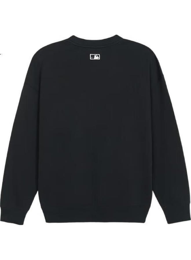 Mlb Men'S And Women'S Sweatshirt, Couple'S Hollow Logo, Fashionable Casual Pullover, Outdoor Casual, 3Amtb3044-50Bks - Image 1