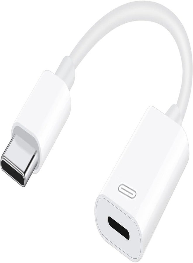 Mxcudu USB C to Lightning Audio Adapter, USB Type C Male to Female Lightning Earphone Audio Adapter Compatible with iPhone 16/16 Pro Max/15/15Pro, iPad Pro, iPad Air 6/5/4, MacBook, Galaxy S24(Audio Only) - Image 1