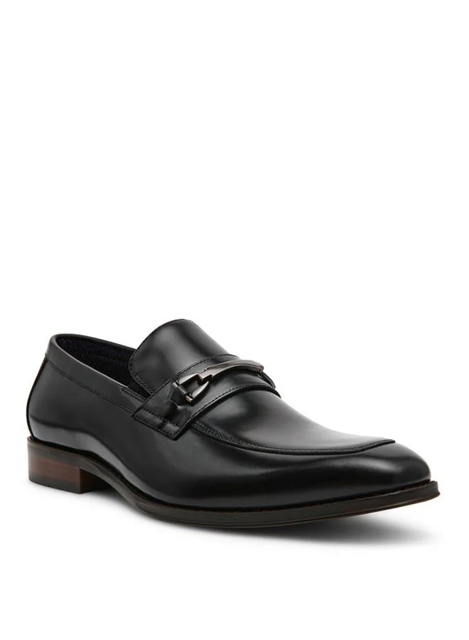 ستيف مادن Pontor Black Men's Slip On Dress Shoes