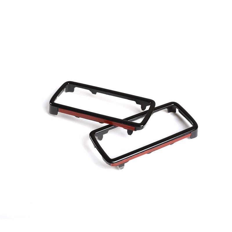 CHEYA Aluminum Alloy Rear Bumper Heavy Duty Trailer Hitch Tow Hook Fit for Land Rover Defender 2020 2021 2022 2023 Hook Hole Decoration Cover FrameABS Black 2PCS