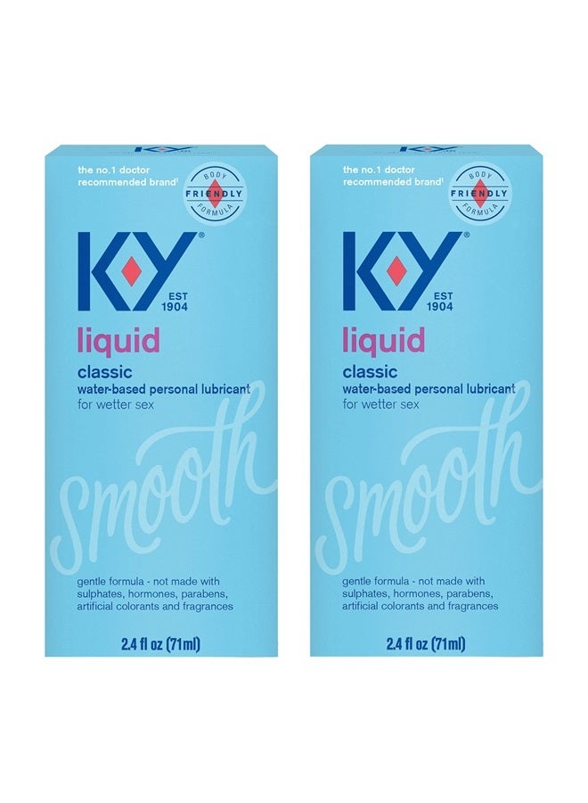 K-Y Liquid Lube, Personal Lubricant, New Water-Based Formula, Safe for Anal Use, Safe to Use with Latex Condoms, for Men, Women and Couples, Body Friendly 4.5 FL OZ (Pack of 3) - Image 1