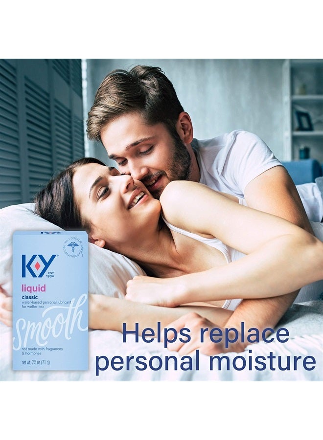 K-Y Liquid Lube, Personal Lubricant, New Water-Based Formula, Safe for Anal Use, Safe to Use with Latex Condoms, for Men, Women and Couples, Body Friendly 4.5 FL OZ (Pack of 3) - Image 4