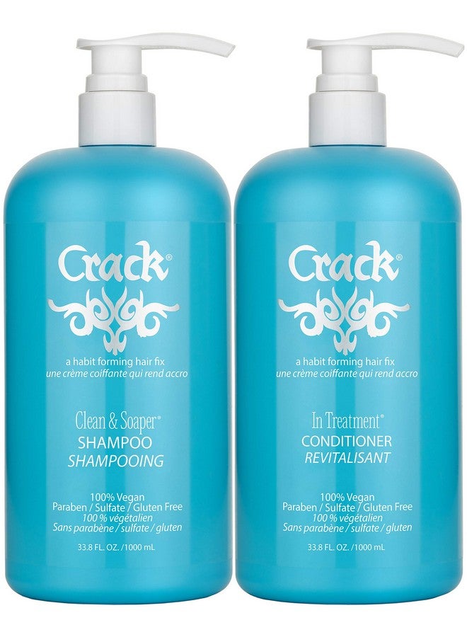 Crack Hair Fix Crack Clean & Soaper Shampoo & In Treatment Conditioner 33.8 Oz Pump Included - Image 2