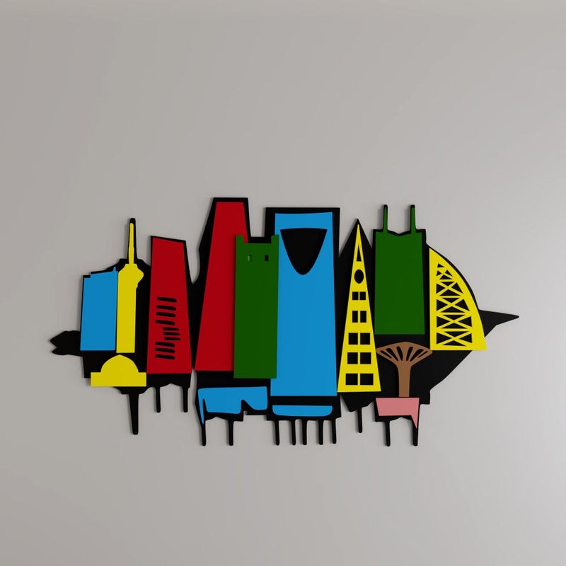 Marktna Wooden decorative sculpture with a design of Saudi landmarks - Image 3