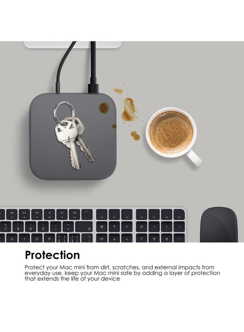 1pcs 2024 Mac Mini M4 Silicone Protective Case Full Cover Anti Fall Dustproof Shockproof Protective Cover for Apple Mac Mini M4 2024 Release - Image 2