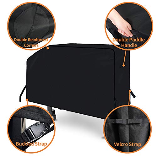 iCOVER 28 inch Griddle Cover for Blackstone, 600D Heavy Duty Waterproof Anti-UV Canvas Flat Top BBQ Covers for 28" Outdoor Cooking Gas Grill Griddles with One Side Shelf - Image 2