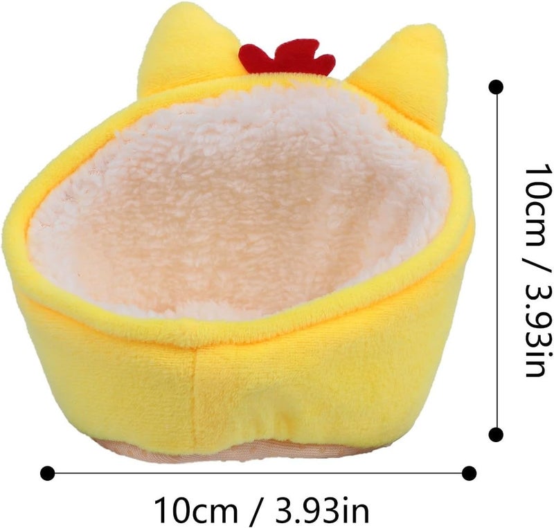 Hamster Bed Pet Nest Small Chicken Design Plush Warm House Thickened Cushion for Winter Shelter Small Animals - Image 2