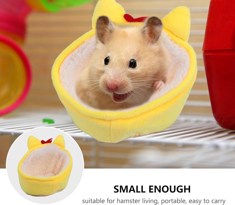 Hamster Bed Pet Nest Small Chicken Design Plush Warm House Thickened Cushion for Winter Shelter Small Animals - Image 5