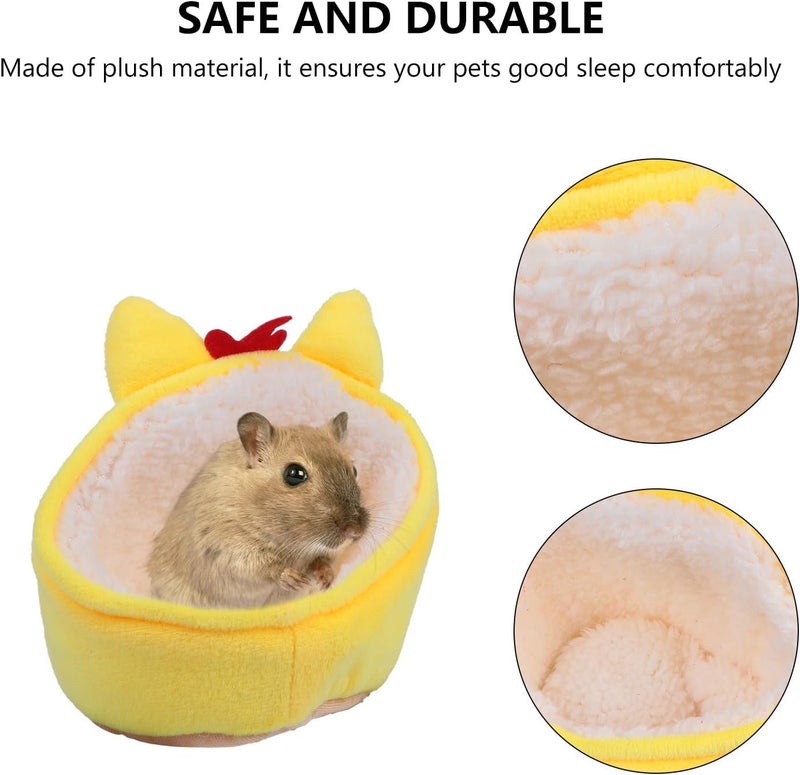 Hamster Bed Pet Nest Small Chicken Design Plush Warm House Thickened Cushion for Winter Shelter Small Animals - Image 3
