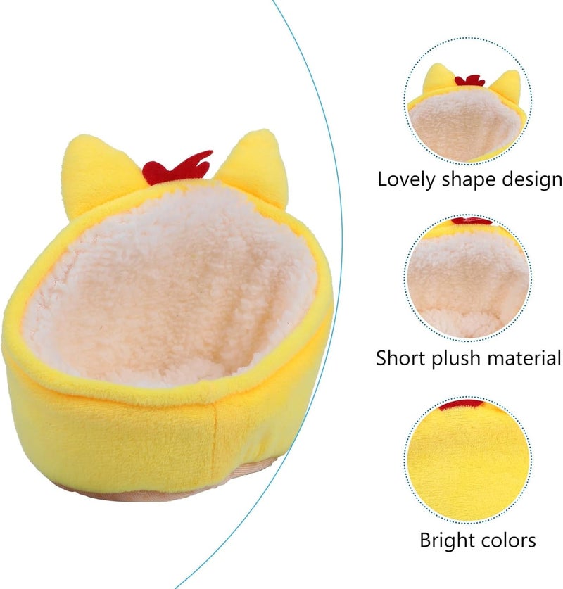 Hamster Bed Pet Nest Small Chicken Design Plush Warm House Thickened Cushion for Winter Shelter Small Animals - Image 4