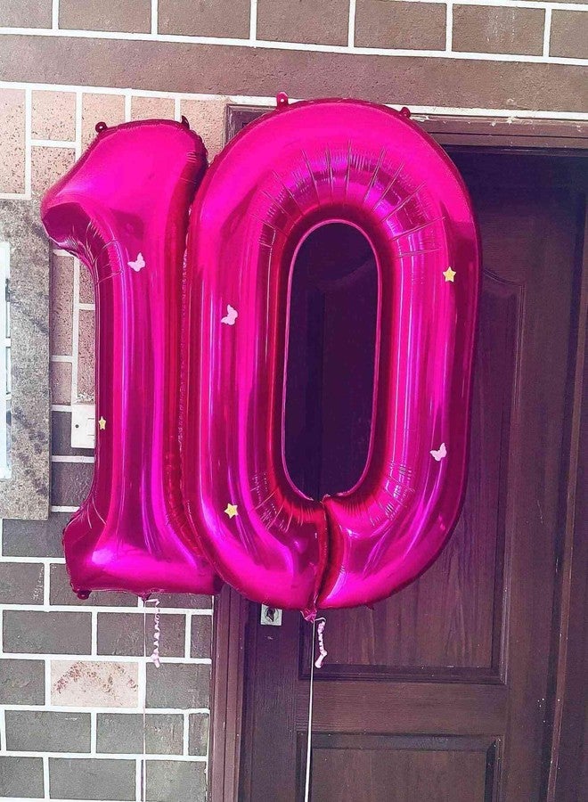 Lovoir Hot Pink 11 Number Balloons, 40 Inch Giant Number 11 Balloons Foil Mylar Helium Hot Pink Number Balloons for 11th Birthday Party Supplies Anniversary Event Celebration Decorations - Image 3