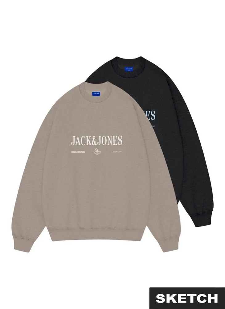 JACK & JONES 2 Pack Crew Neck Sweatshirt