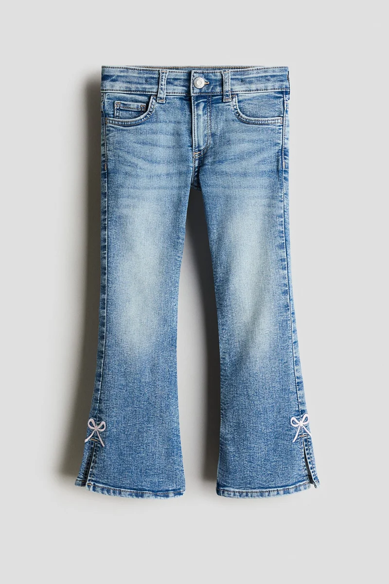 H&M Embroidery-detail Flared Leg Jeans
