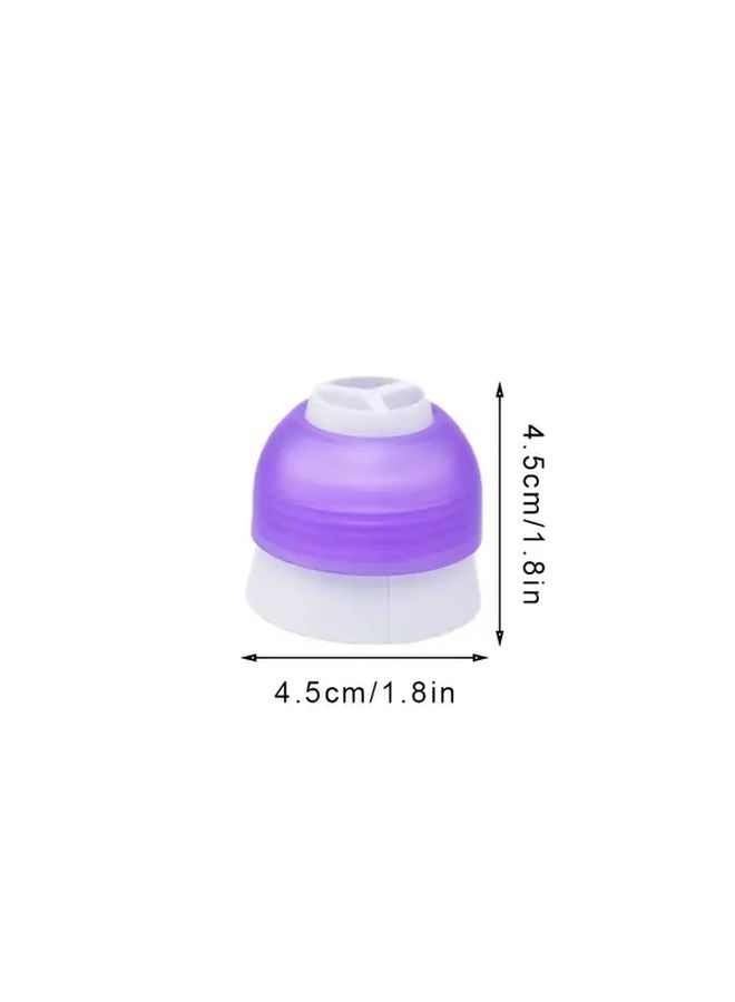 Purple Cream Conversion Coupler 1.8 Inch Three Color Spraying Baking Tool for Piping Bag Nozzle Icing - Image 3