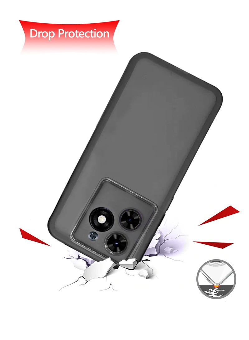 Wtech Soft Transparent TPU Silicone Ultra Thin Phone Stylish Electroplated Camera Border Case Cover For Tecno Pop 8 4G 2023 / Spark 20 4G 2023 / Spark 20C 4G 2023 / Spark Go 2024 4G 2023 Black - Image 3