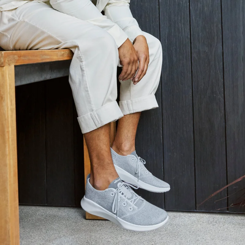 اول بيردز Men's SuperLight Tree Runners - Light Grey/Medium Grey (Blizzard Sole)