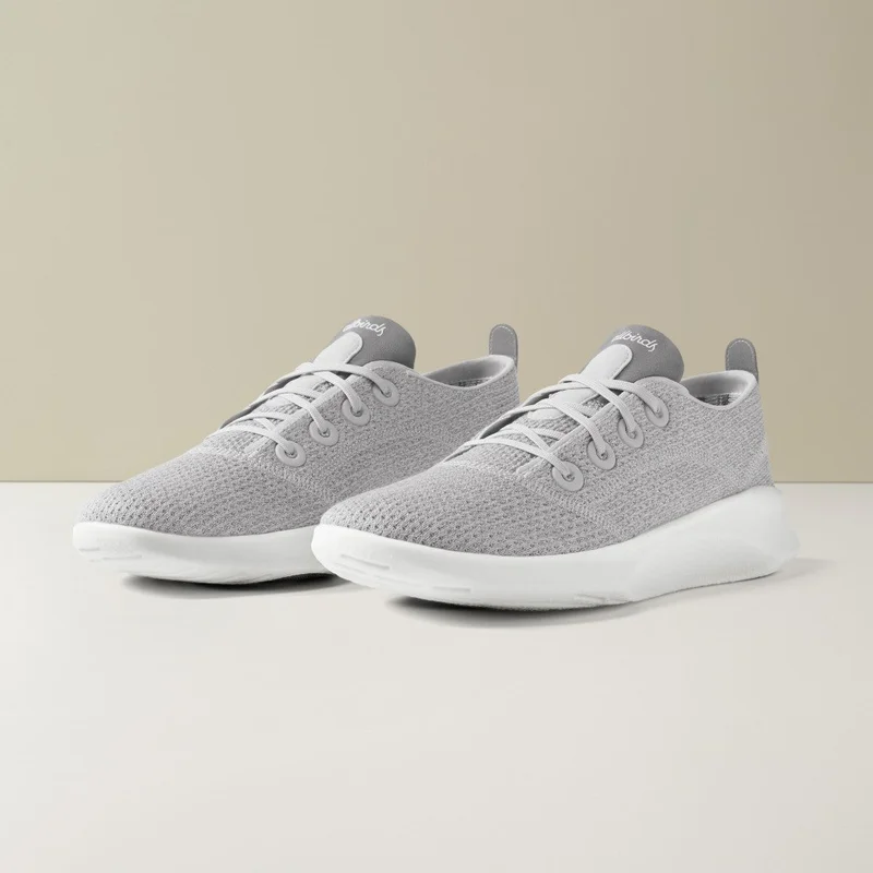 اول بيردز Men's SuperLight Tree Runners - Light Grey/Medium Grey (Blizzard Sole)
