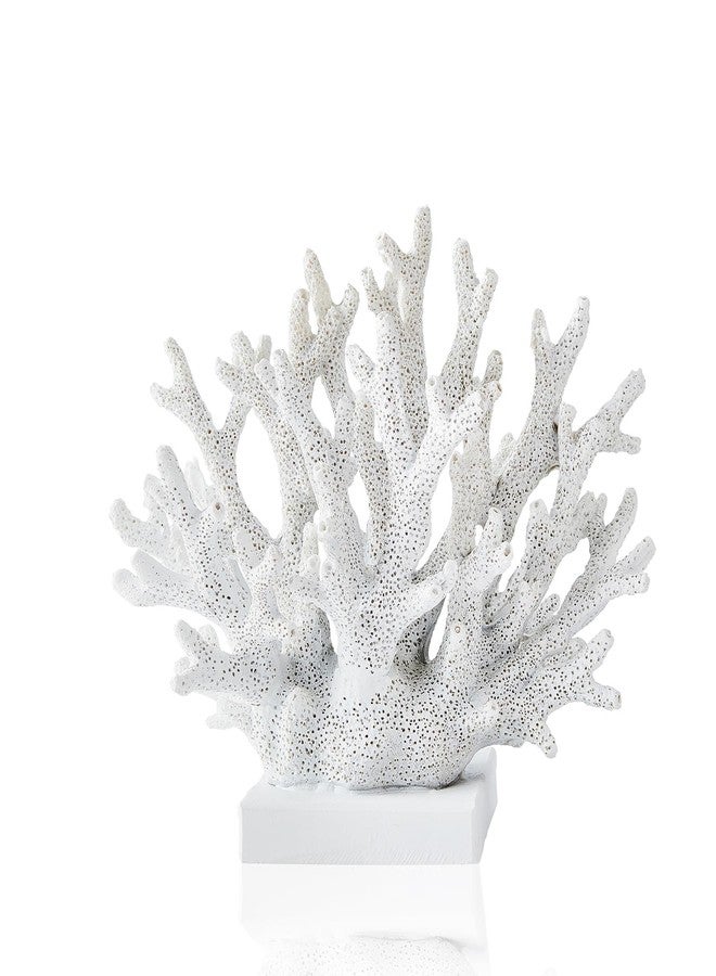 Ottalent Artificial White Coral Décor, Nautical Coral Reef Decorations for Home, Marine Style Decoration, Ocean Themed Cabinet Shelf Tabletop Decor (White) - Image 1