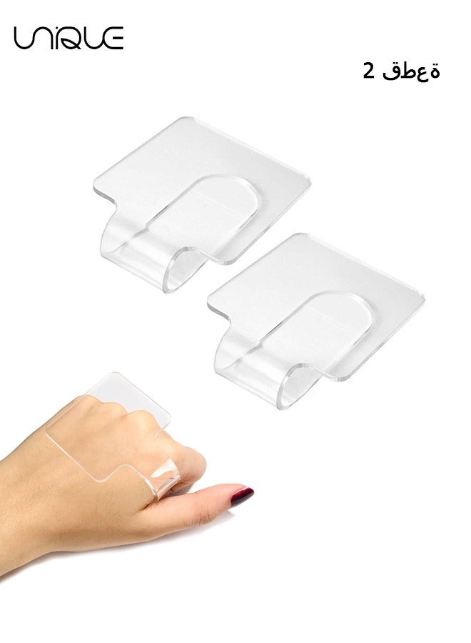 Unique Handheld Makeup Mixing Palette, 2 Pcs Transparent Hand Tray for Mixing Foundation Acrylic Blending Plate For Makeup Lovers and Professionals - Image 1