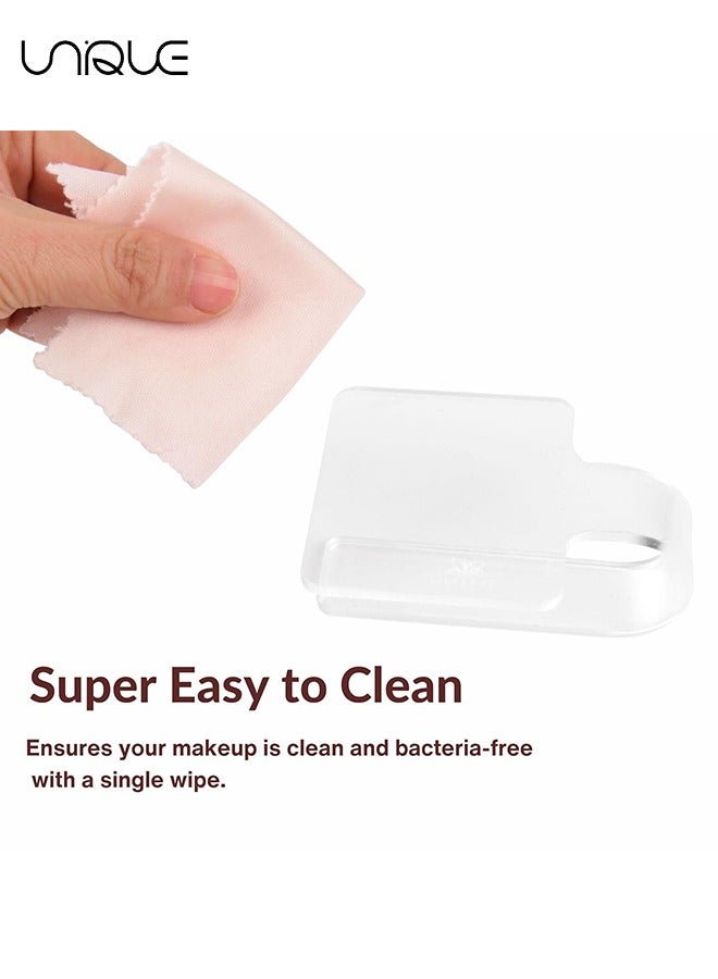 Unique Handheld Makeup Mixing Palette, 2 Pcs Transparent Hand Tray for Mixing Foundation Acrylic Blending Plate For Makeup Lovers and Professionals - Image 3