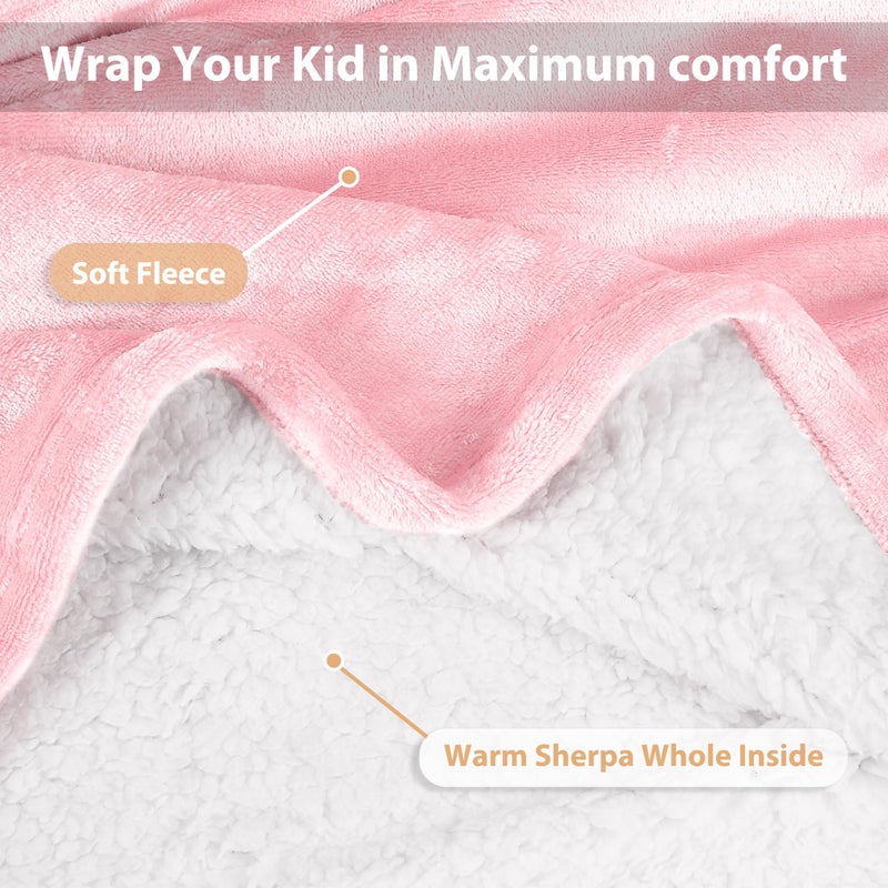 Catalonia Blanket Hoodie for Kids, Oversized Wearable Sherpa Sweatshirt Pullover for 7-16 yr Teens Youth, Kids Gift Idea - Image 4