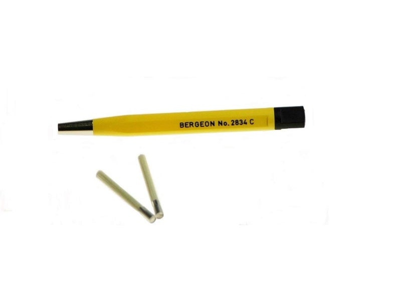 Bergeon Watch Repair Pen, Titanium, Steel, Gold Scratch Removal, 3 Refill Tips, Adult, Small, Unisex, Yellow, Manual Operation, No Batteries Required - Image 1