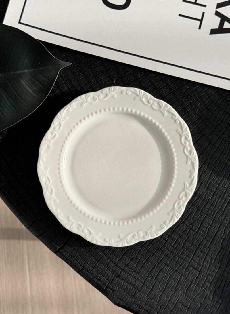 طقم فناجين قهوة وصحن فاخر منقوش بنقشة زهور على الطراز الفرنسي، سعة 200 مل، طقم فناجين شاي بورسلين للمنزل والهدايا - Image 4