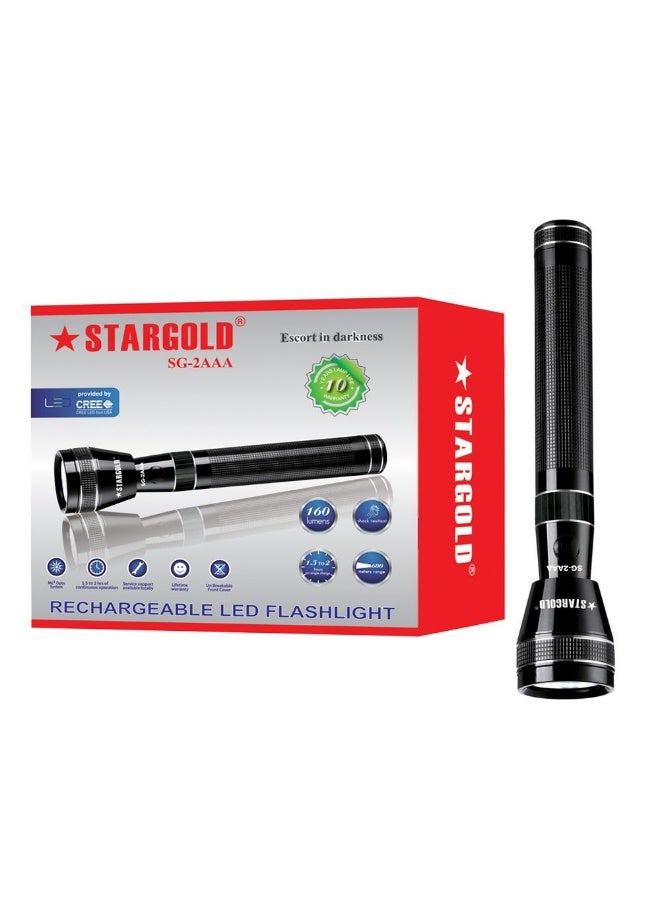 ستارجولد مصباح يدوي LED قابل لإعادة الشحن – عالي الأداء 160 لومن - Image 1
