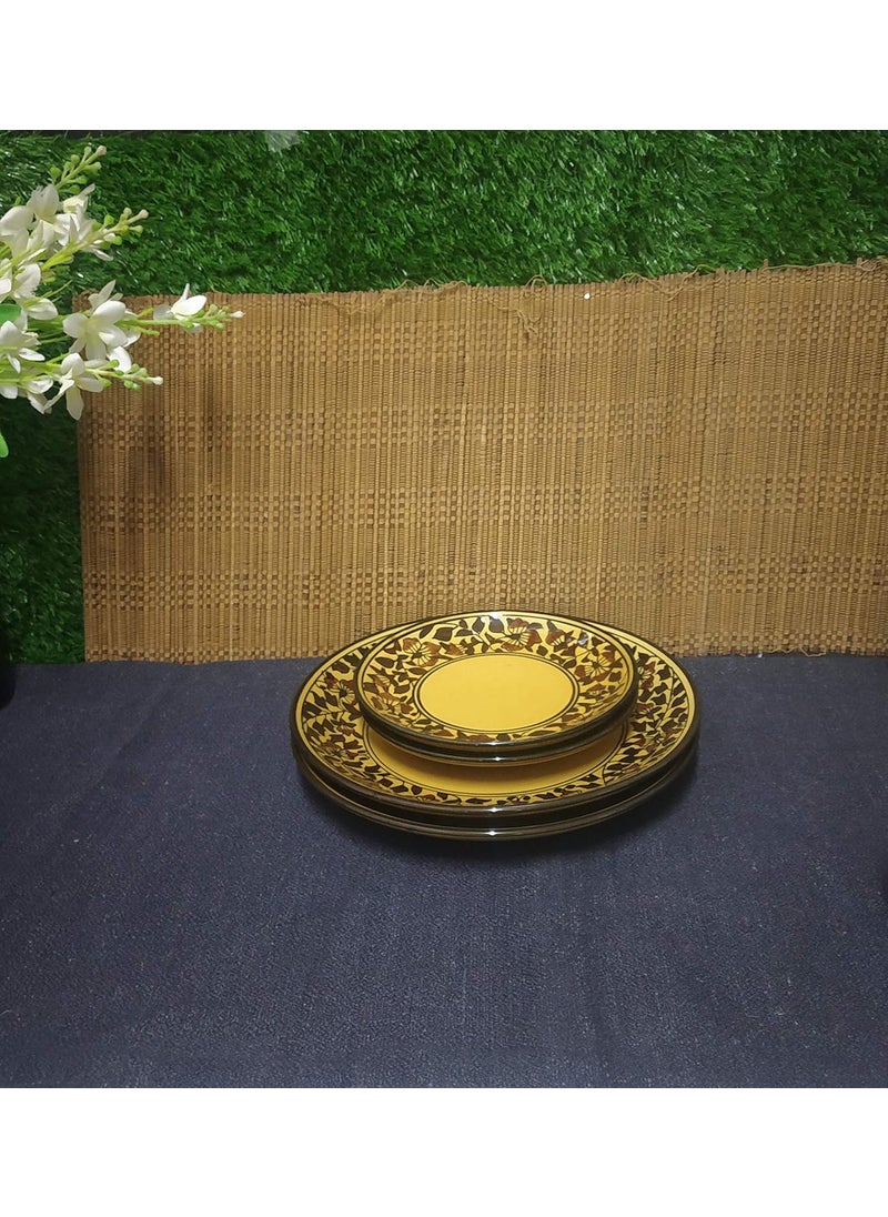 Caffeine Caffeine Ceramic Handmade Brown Sehra Combo Dinner Set (8 pcs.)  - Image 2