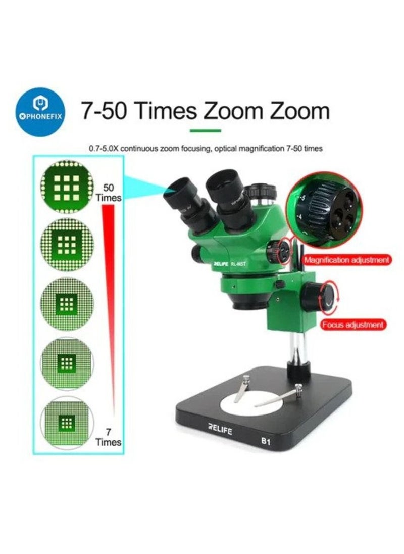 RELIFE - RELIFE RL-M5T-B1 Trinocular Microscope with Display HDMI Camera - Image 1