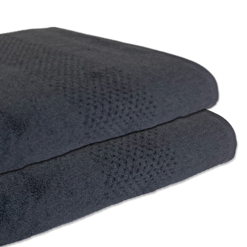Spaces 100% Cotton Hand Towel Special Texture Ultra Soft Quick Dry Nano Spun(Solid 40CMX60CM)-Shadow - Image 4