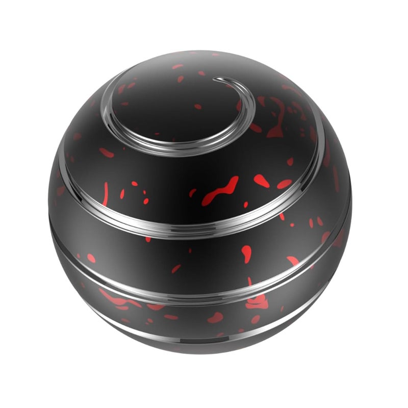Apqdw Kinetic Desk Toy 177 Kinetic Spinning Desk Toys for Adults Fidget Toys for Party Favors Christmas Stocking Stuffers Easter Basket 45MM Black Red - Image 3