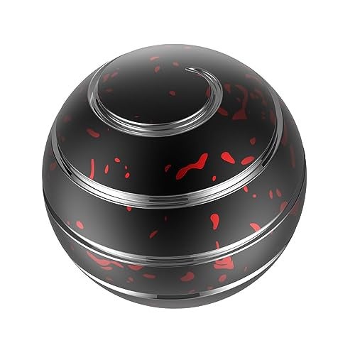 Apqdw Kinetic Desk Toy 177 Kinetic Spinning Desk Toys for Adults Fidget Toys for Party Favors Christmas Stocking Stuffers Easter Basket 45MM Black Red - Image 1