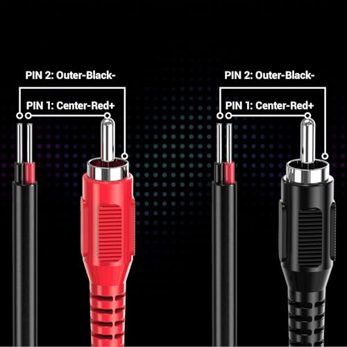 Ullnosoo RCA to Speaker Wire Adapter, 18AWG 2 Pack 3ft RCA Male Plug to Bare Cable Open End, UIInosoo Audio Cable, Red and Black - Image 3