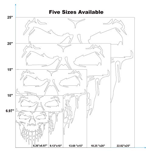 HungMieh 3D Skull Stickers and Decals for Car Windows, Doors, and Trucks - Laser Bumper Stickers for Car Styling and Decor - Holographic Silver, 6.97" - Image 5