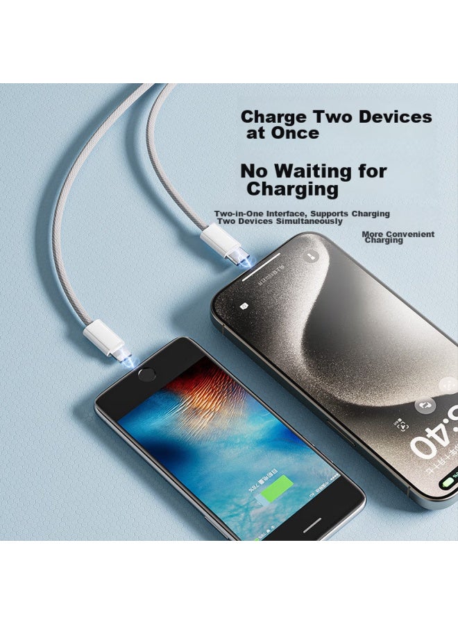 Oksj Apple Charger Dual-head Type-c Data Cable, Two-in Pd30w Charging Set, One-to Car Charger, Compatible With Apple 6-16 Series - Image 2