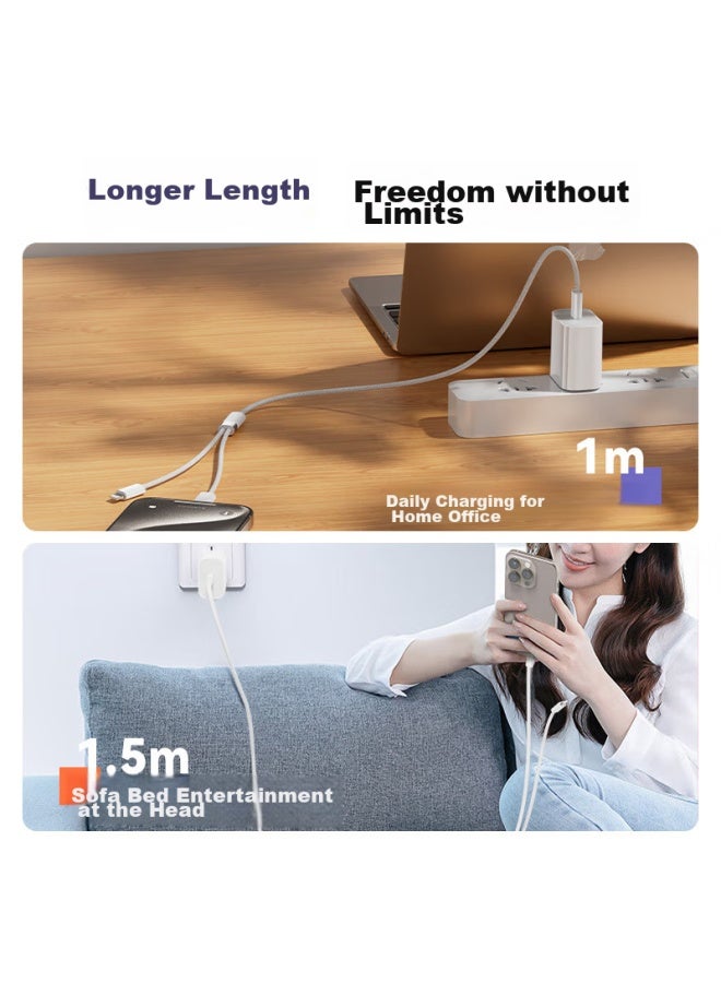 Oksj Apple Charger Dual-head Type-c Data Cable, Two-in Pd30w Charging Set, One-to Car Charger, Compatible With Apple 6-16 Series - Image 3