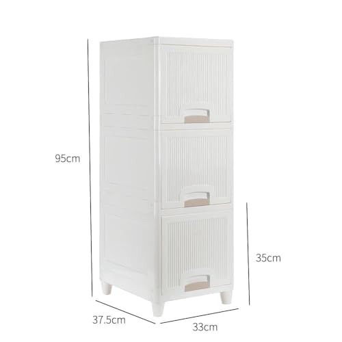 Lamok Multipurpose Stackable Cupboard Drawer for Clothes, Kitchen Item Storage; Wardrobe Cabinet Organizer for Home, Office (Cupboard Single Door, 3 Tier) - Image 2