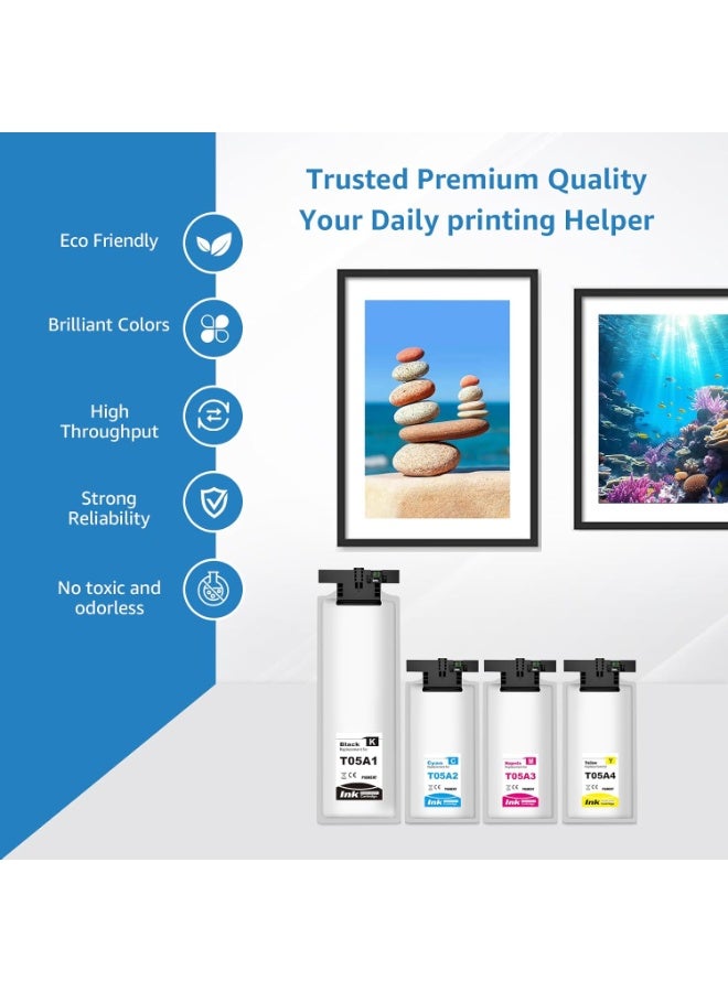 Terabyte T05A1 T05A2 T05A3 T05A4 Cartridges Replacement for EPS Workforce Pro WF-C878Ra WF-C878RD3TWFC WF-C878RDTWF WF-C878RTC WF-C879Ra WF-C879RTC (4 Pack) - Image 2