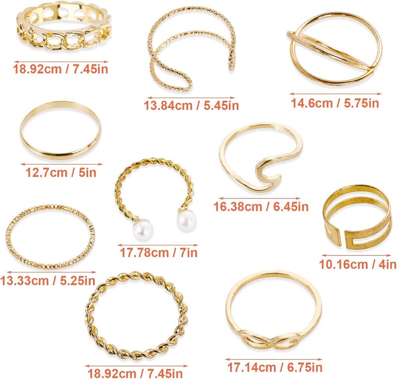 klarako 10PCS Bohemian Knuckle Rings Set Vintage Knotted Carved Rhinestone Stacking Joint Rings Index Midi Finger Rings Set DIY Jewelry Gifts for Women and Girls - Image 4