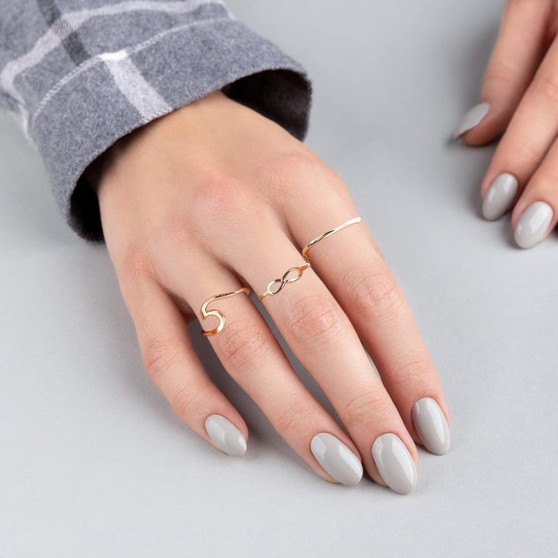 klarako 10PCS Bohemian Knuckle Rings Set Vintage Knotted Carved Rhinestone Stacking Joint Rings Index Midi Finger Rings Set DIY Jewelry Gifts for Women and Girls - Image 5