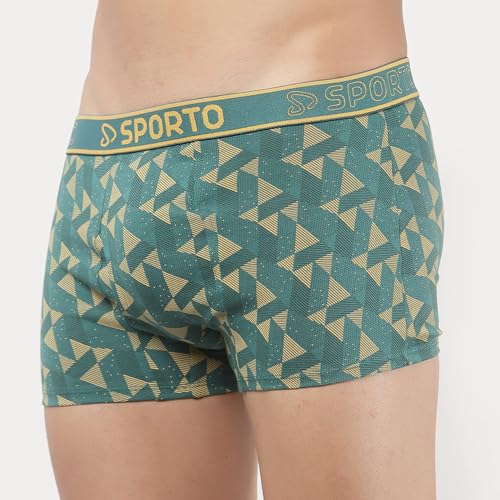 sporto Cotton Printed Trunks for Men's Combo Pack of 2 (Colour and Print May Vary) - Image 3