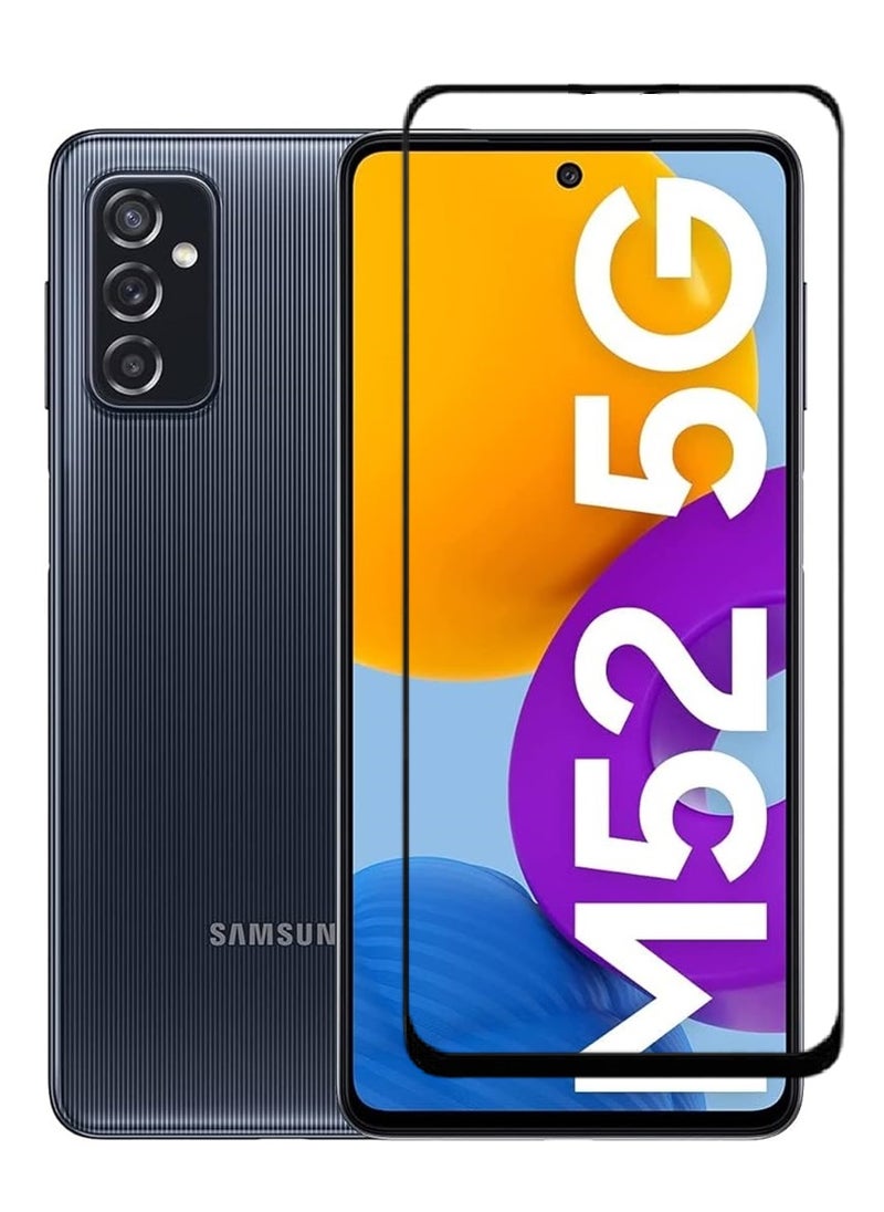 AINA Tempered Glass Screen Protector 5D Designed For Samsung Galaxy M52 5G Full Glue Edge to Edge Full Screen Coverage And Bubble Free - Image 1