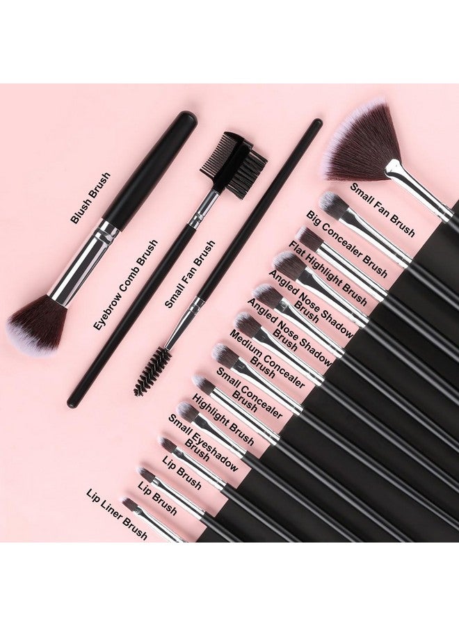 SOLVE Makeup Brush Set, SOLVE 32 Pieces Professional Makeup Brushes Wooden Handle Cosmetics Brushes Foundation Concealer Powder Face Eye Make up Brushes Kit, Black - Image 5