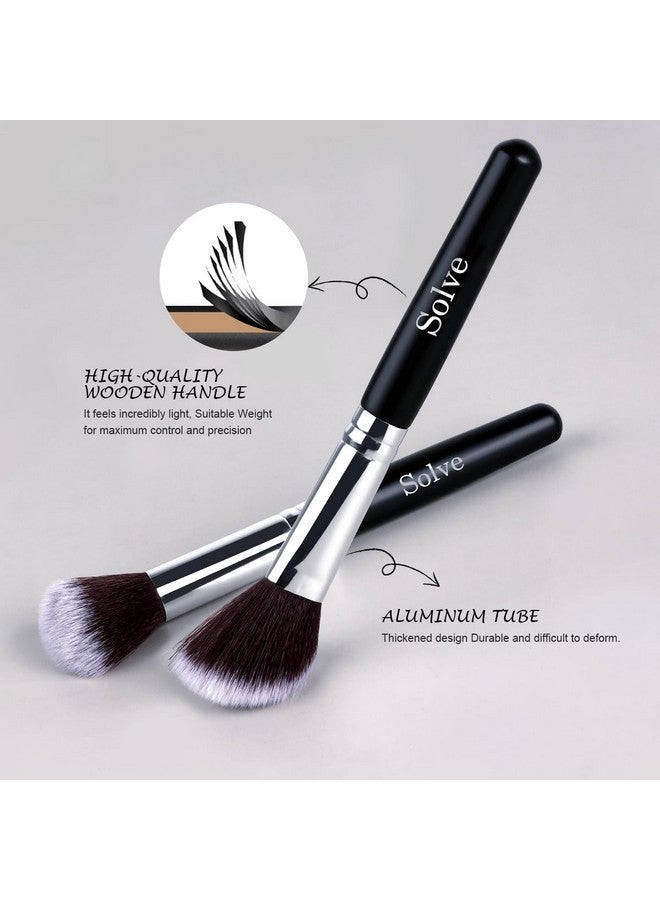 SOLVE Makeup Brush Set, SOLVE 32 Pieces Professional Makeup Brushes Wooden Handle Cosmetics Brushes Foundation Concealer Powder Face Eye Make up Brushes Kit, Black - Image 3