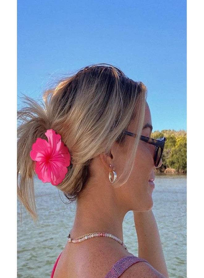 CAVETEE Hawaiian Cute Flower Claw Clips - 6PCS Large Plumeria Hair Accessories for Thick & Thin Hair Strong Hold Non-silp Hair Clips for Women and Girls - Image 4
