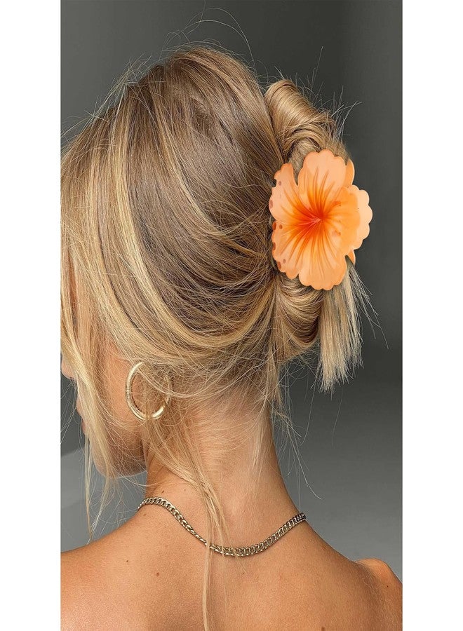 CAVETEE Hawaiian Cute Flower Claw Clips - 6PCS Large Plumeria Hair Accessories for Thick & Thin Hair Strong Hold Non-silp Hair Clips for Women and Girls - Image 3
