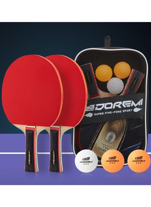 2 Finished Ping Pong Rackets And 3 Ping Pong Balls