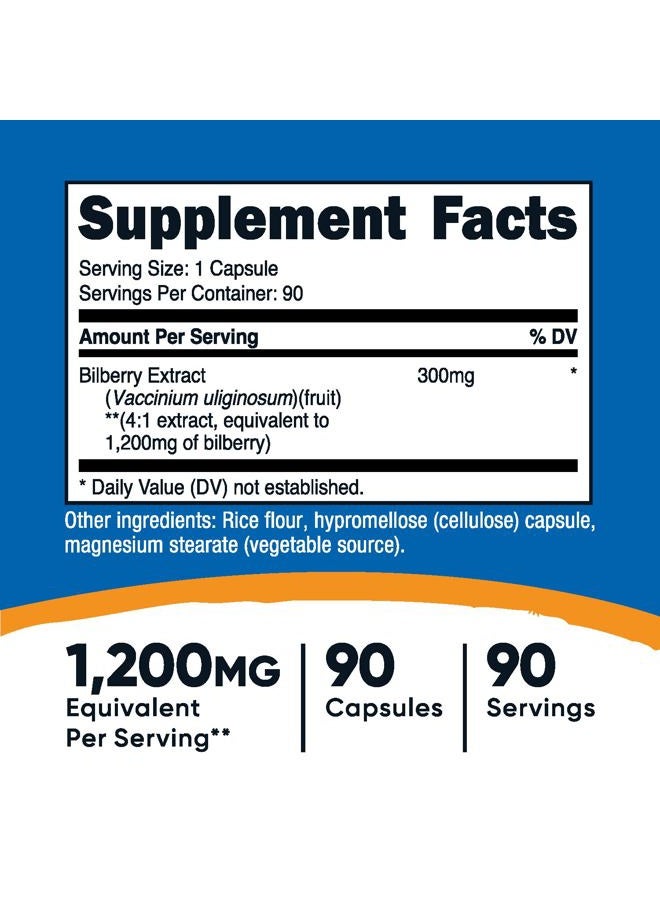 Nutricost Bilberry Capsules 1200mg Equivalent (90 Vegetarian Capsules) - Gluten Free and Non-GMO - Image 2